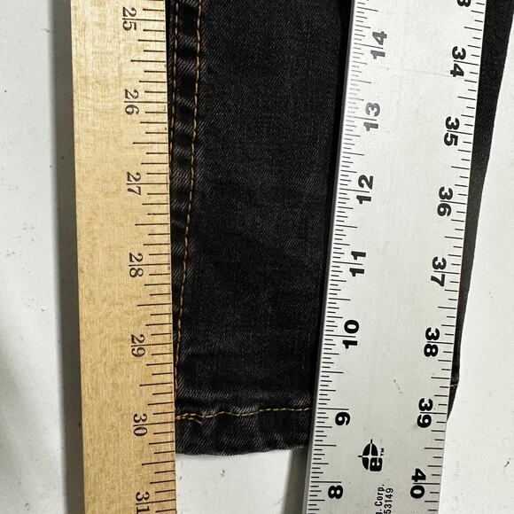 Massimo Dutti Tapered Slim Jeans Men Size 33 Gray Button Fly Faded Look Denim - Picture 6 of 9